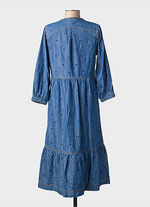 Robe mi-longue manches 3/4 manches 3/4 bleu WHITE STUFF femme