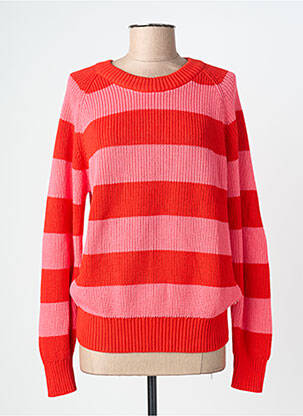 Pull stretch manches longues rouge DANEFAE femme