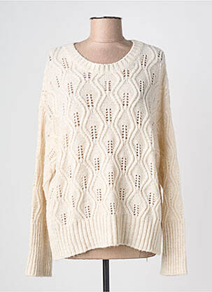 Pull stretch manches longues beige KANOPE femme