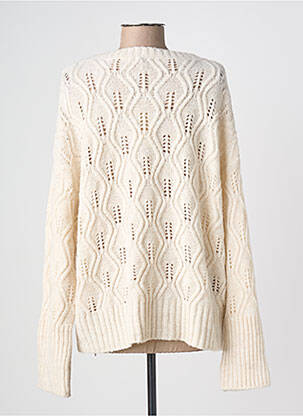 Pull stretch manches longues beige KANOPE femme