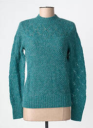 Pull tissage chiné manches longues vert KING LOUIE femme