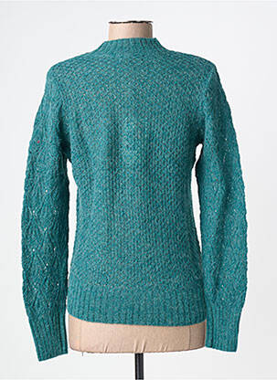 Pull tissage chiné manches longues vert KING LOUIE femme