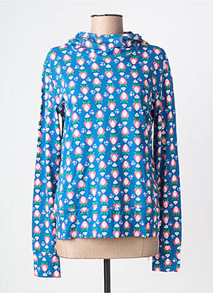 T-shirt manches longues manches longues bleu BLUTSGESCHWISTER femme