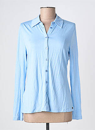 Chemisier coupe cintrée manches longues bleu SURKANA femme