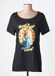 T-shirt sérigraphie manches courtes noir MARGOT femme