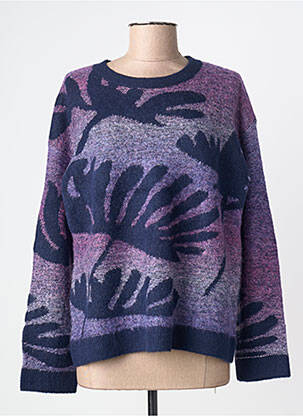 Pull tissage chiné manches longues violet WHITE STUFF femme