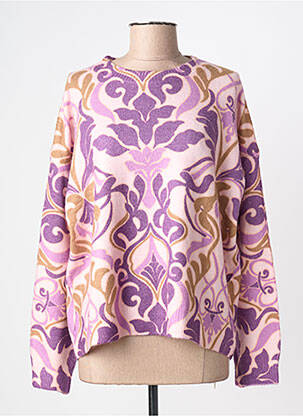 Pull resserrée sur le bas manches longues violet LA PETITE ETOILE femme