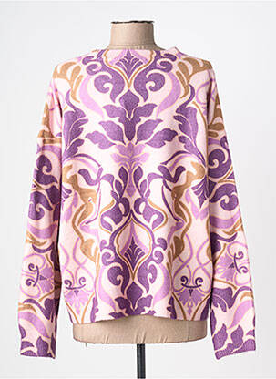 Pull resserrée sur le bas manches longues violet LA PETITE ETOILE femme