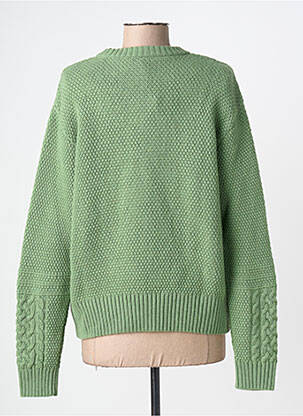 Pull stretch manches longues vert BLUTSGESCHWISTER femme