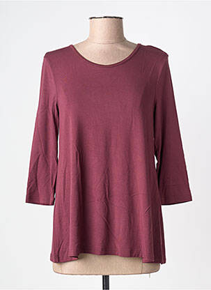 T-shirt manches 3/4 manches 3/4 rouge BY BASICS femme
