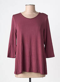 T-shirt stretch manches 3/4 rouge BY BASICS femme