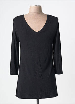 T-shirt manches 3/4 manches 3/4 noir BY BASICS femme