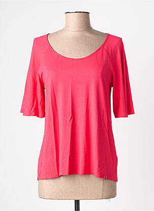 T-shirt manches mi-longues manches courtes rose BLUTSGESCHWISTER femme