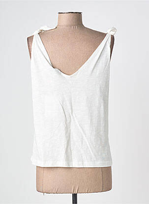 T-shirt coupe droite fines bretelles beige MADEMOISELLE YEYE femme