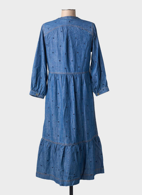 Robe mi-longue manches 3/4 manches 3/4 bleu WHITE STUFF femme