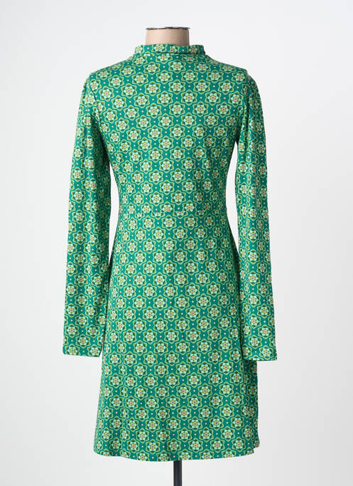 Robe courte imprimé fleurs manches longues vert BLUTSGESCHWISTER femme