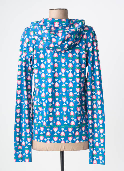 T-shirt manches longues manches longues bleu BLUTSGESCHWISTER femme