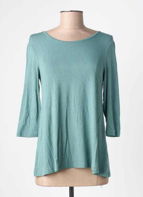 T-shirt stretch manches 3/4 vert BY BASICS femme