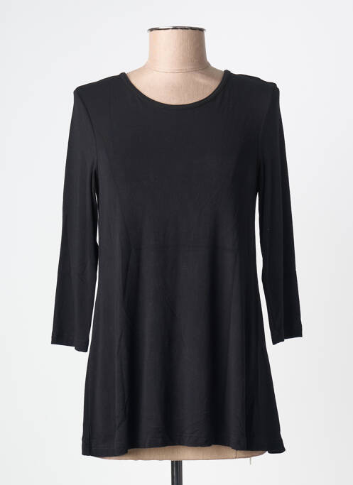 T-shirt stretch manches 3/4 noir BY BASICS femme