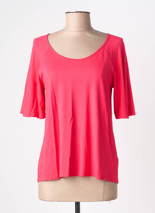 T-shirt manches mi-longues manches courtes rose BLUTSGESCHWISTER femme