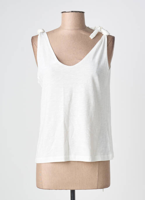 T-shirt coupe droite fines bretelles beige MADEMOISELLE YEYE femme
