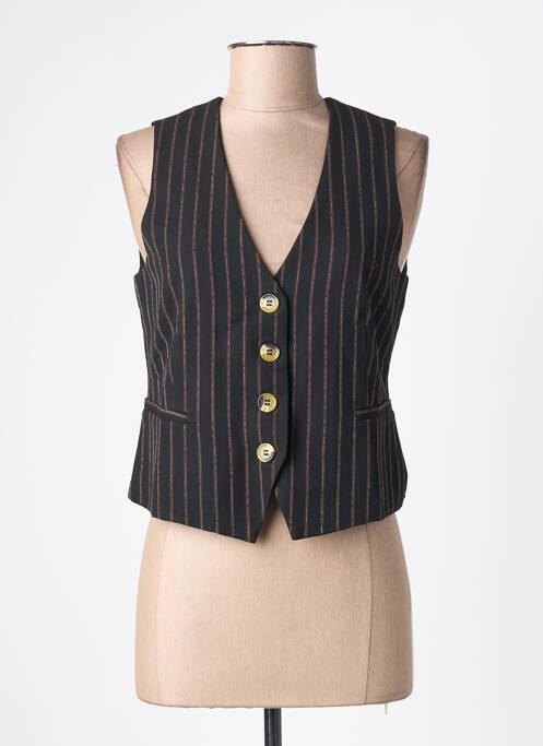Gilet sans manche imprimé rayures noir KING LOUIE femme
