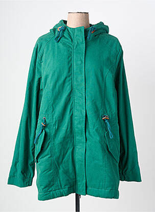 Parka manches longues a capuche vert TRANQUILLO femme
