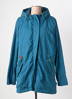 Parka manches longues a capuche bleu TRANQUILLO femme