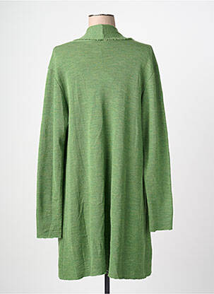 Gilet manches longues col châle vert BY BASICS femme