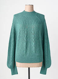 Pull tissage chiné manches longues vert KING LOUIE femme
