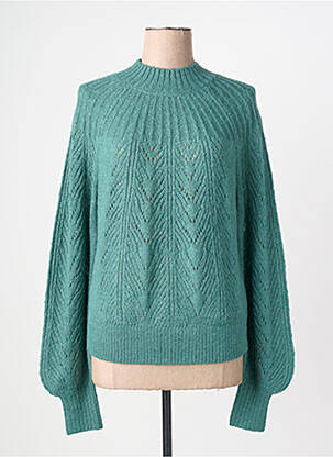 Pull tissage chiné manches longues vert KING LOUIE femme