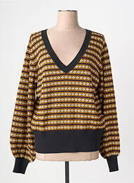 Pull stretch manches longues noir KING LOUIE femme