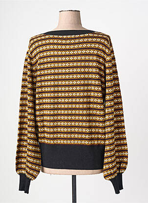 Pull col v manches longues noir KING LOUIE femme