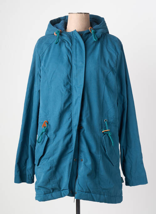 Parka manches longues a capuche bleu TRANQUILLO femme