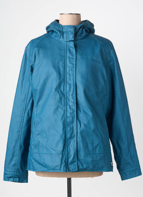 Imperméable poches a capuche bleu MOUSQUETON femme