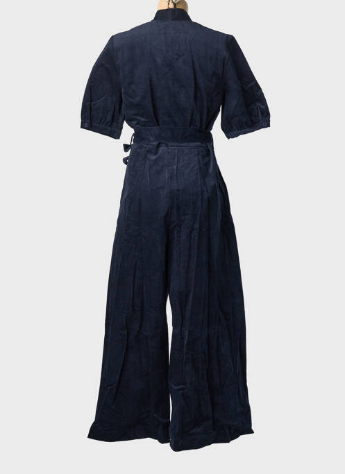 Combi-pantalon fermeture boutonnée sur le devant manches courtes bleu EMILYANDFIN femme