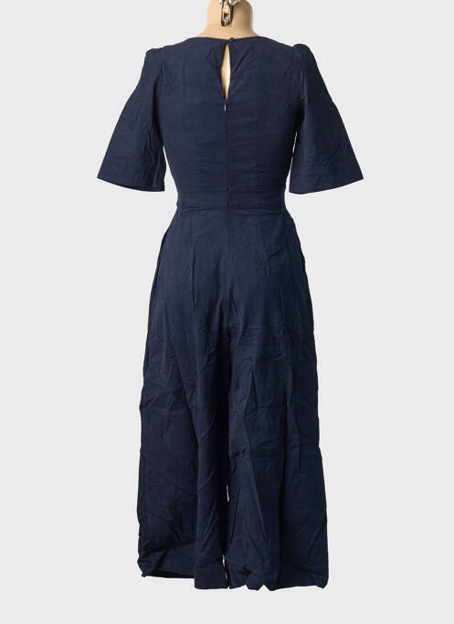 Combi-pantalon fermeture boutonnée au dos manches courtes bleu EMILYANDFIN femme