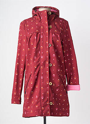 Parka manches longues a capuche rouge BLUTSGESCHWISTER femme