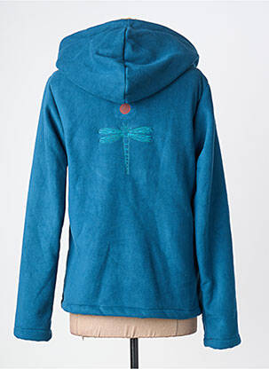 Sweat-shirt à capuche manches longues manches longues bleu KALI YOG femme
