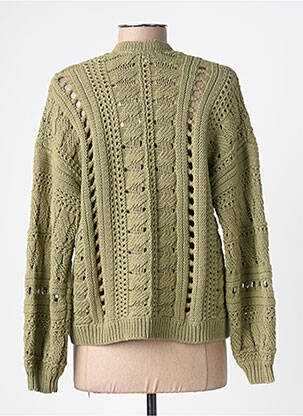 Gilet manches longues maille tricot vert WHITE STUFF femme