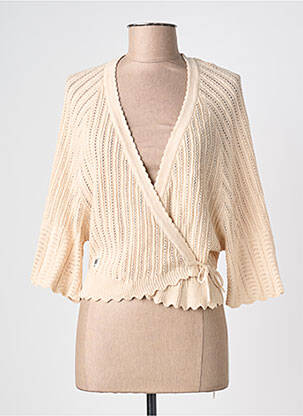 Gilet manches longues manches 3/4 beige BLUTGESCHWISTER femme