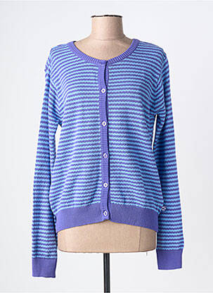 Gilet manches longues coupe cintrée bleu DANEFAE femme