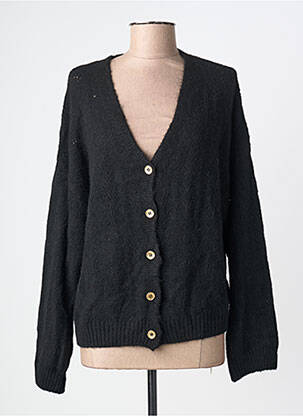 Gilet manches longues coupe cintrée noir KANOPE femme