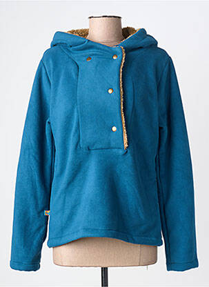 Sweat-shirt à capuche manches longues manches longues bleu KALI YOG femme