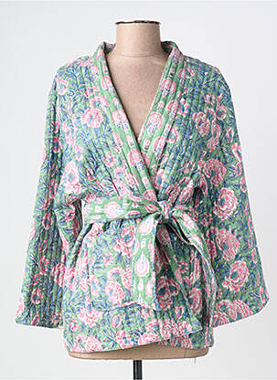 Veste casual coupe cintrée vert PALME femme