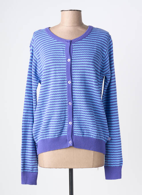 Gilet manches longues coupe cintrée bleu DANEFAE femme