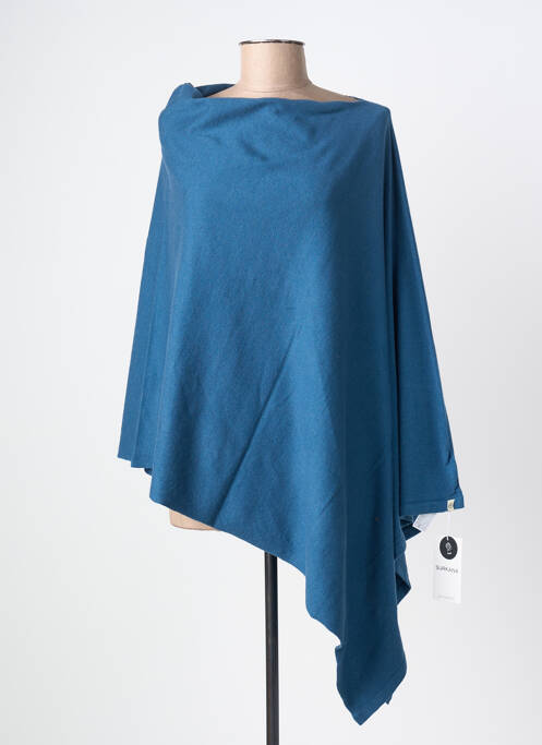 Poncho coupe ample bleu SURKANA femme