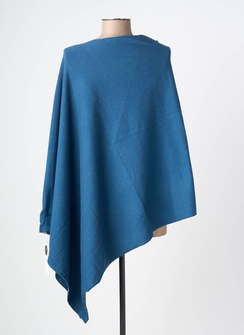 Poncho coupe ample bleu SURKANA femme