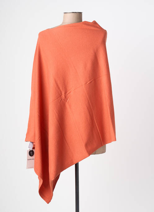 Poncho coupe ample orange SURKANA femme