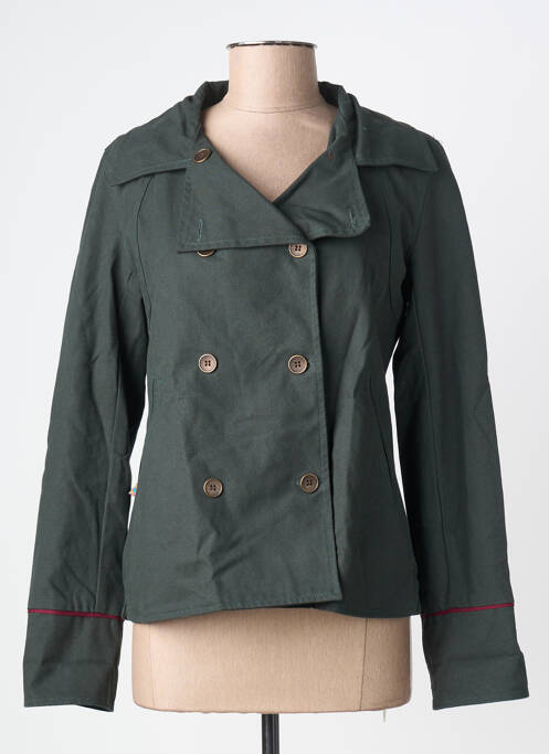 Veste casual finition intérieure doublée vert KALI YOG femme